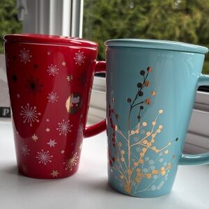 TWO David’s Tea festive mugs